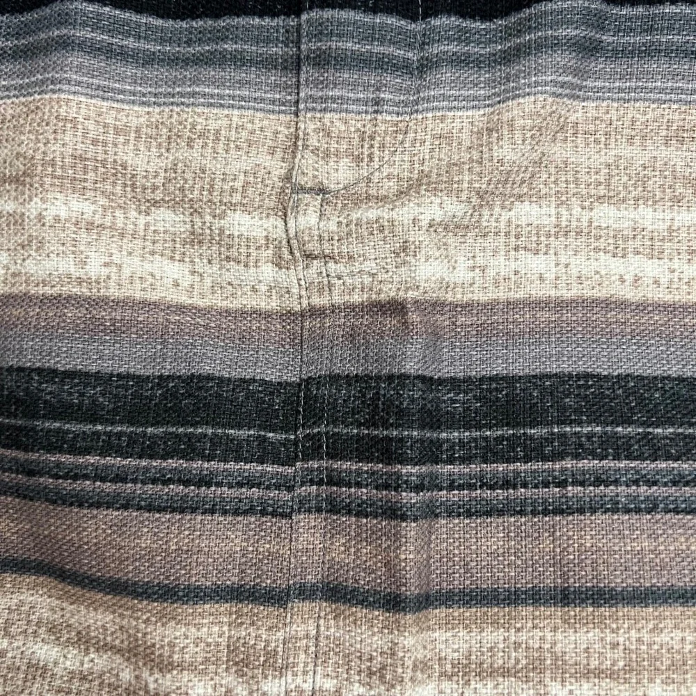 Old Navy Striped Basketweave Mini‎ Skirt Gray Beige Black Multicolor Women's  6